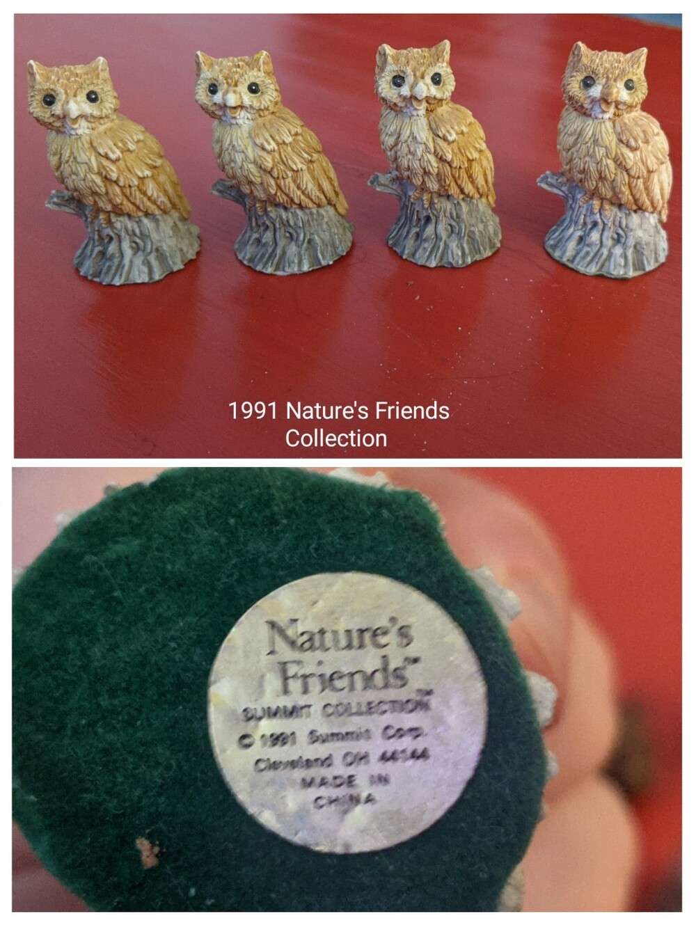 🦉Nature's Friends Vintahe 1991 Owl Figurines (Multiple Available)
